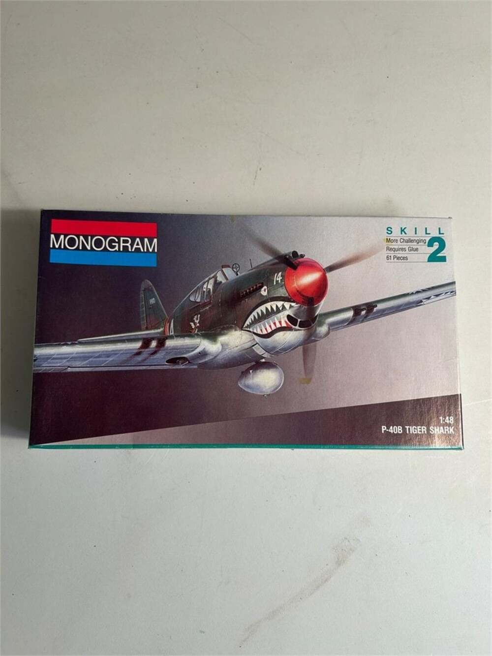 Monogram 1/48 Scale P-40B Tiger Shark Plastic Model Kit 5209